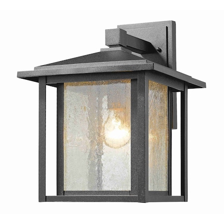Z-Lite Aspen 1 Light Outdoor, Black And Clear Seedy 554B-BK